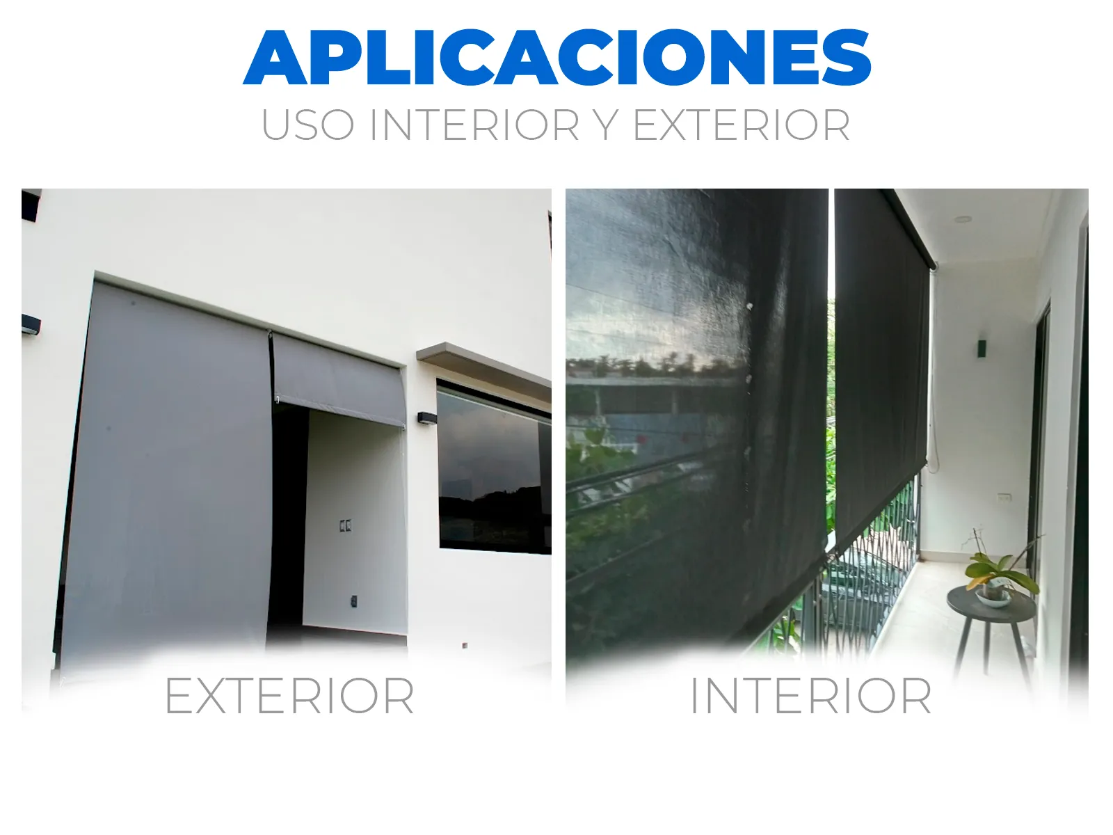 Cortinas terminación terraza