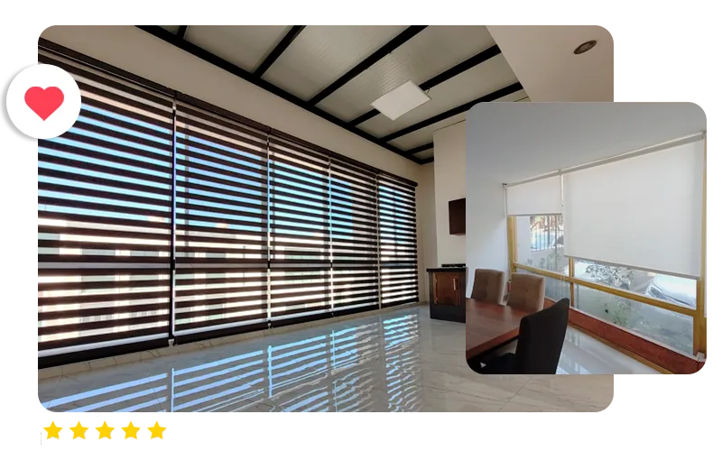 persianas sheer elegance y panel japonés cortilum